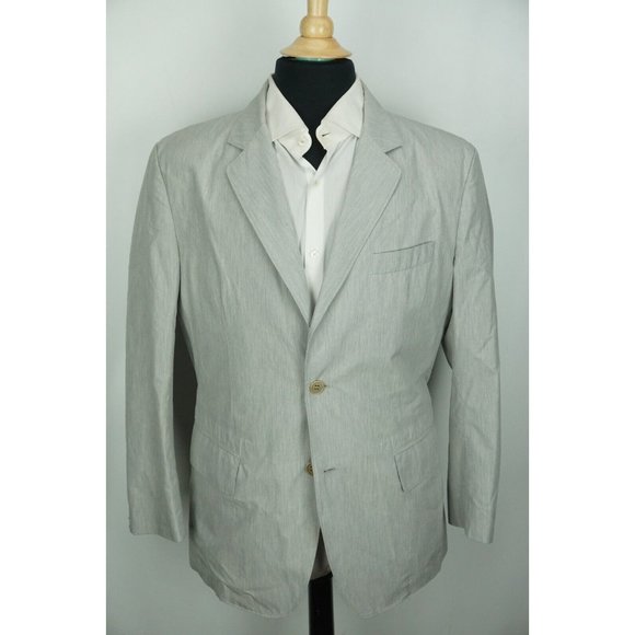 C.P. Company Light Gray Cotton Blend Sport Coat Jacket Sz 54 EU 44US - Picture 3 of 11